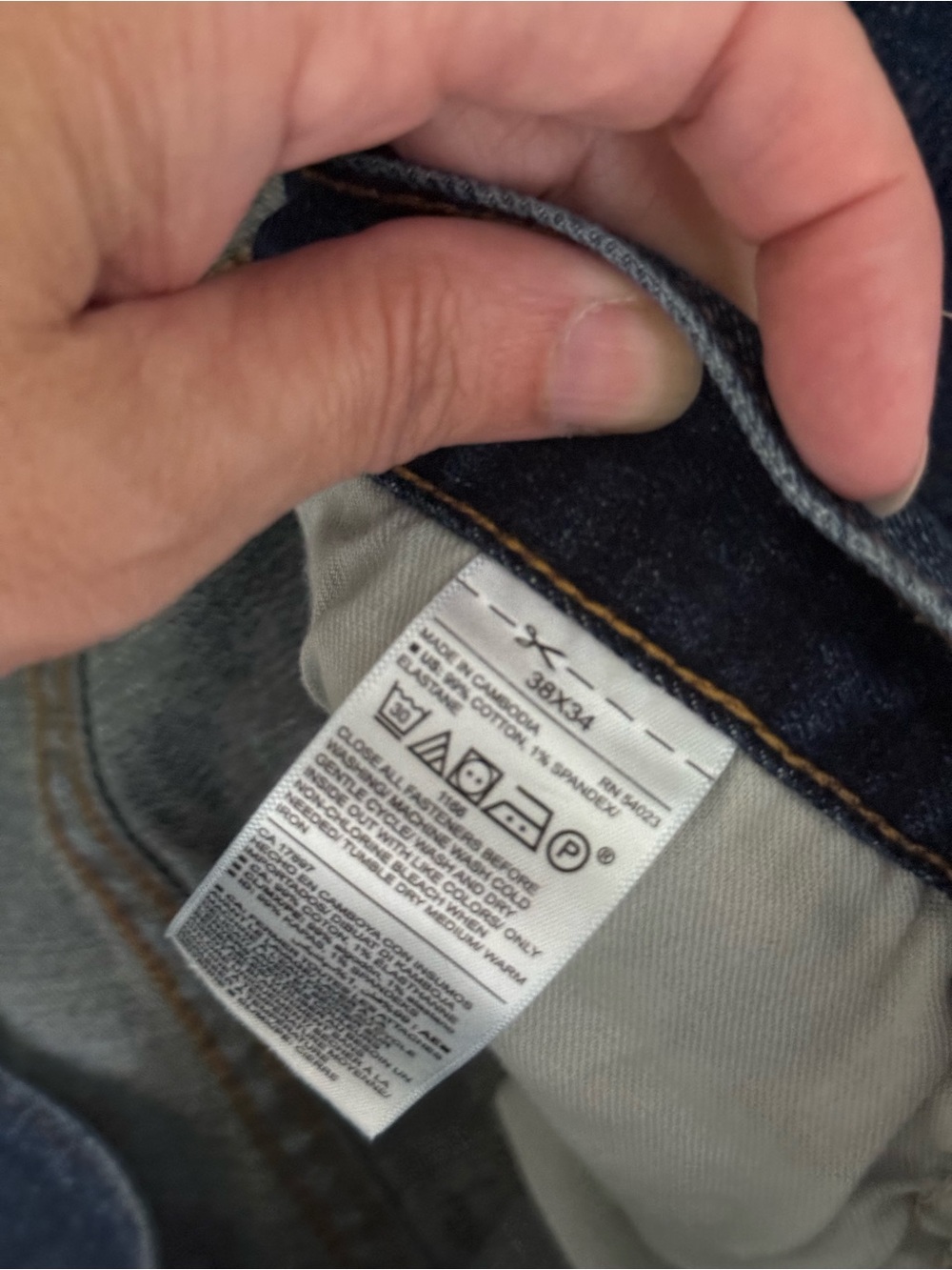 Old Navy Boot Cut Jeans 38x34 Built-In Flex Dark Wash Stretch Denim Men - Picture 4 of 6